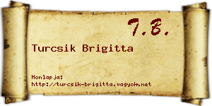 Turcsik Brigitta névjegykártya