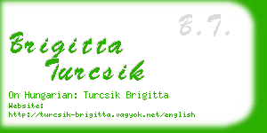 brigitta turcsik business card